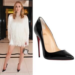 Christian Louboutin So Kate 120mm Patent Leather Pump Black Size 39.5